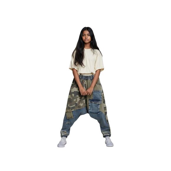 Rehab Lab Pants - Rehab Lab Denim Camo Jogger Women's Size Small
